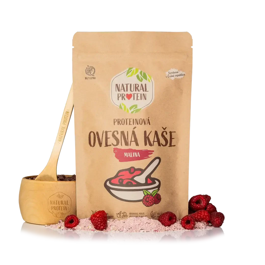 NaturalProtein Proteinová ovesná kaše - malina 60 g