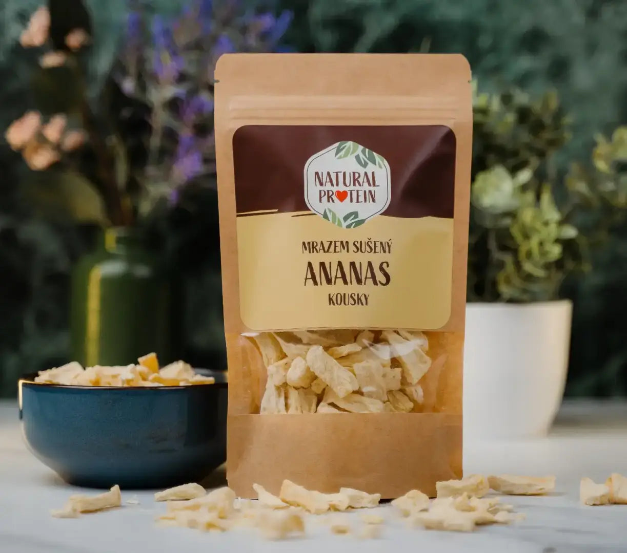 NaturalProtein Mrazem sušený ananas - kousky 45 g