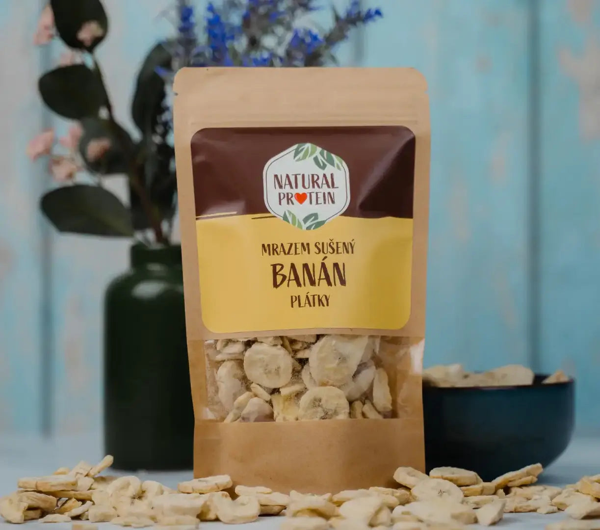 NaturalProtein Mrazem sušené banány - plátky 50 g