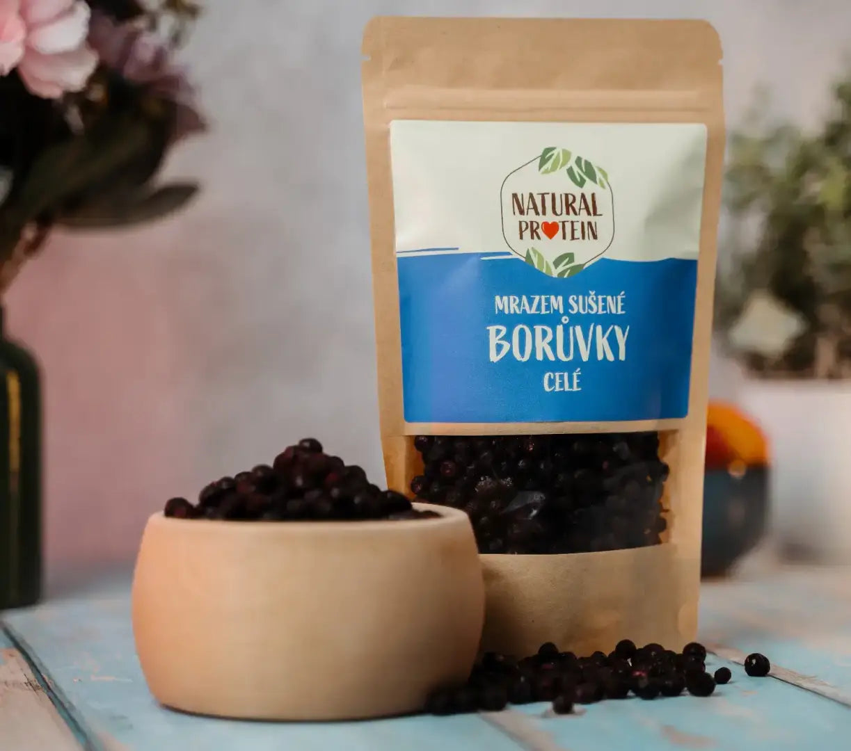 NaturalProtein Mrazem sušené borůvky - celé 50 g