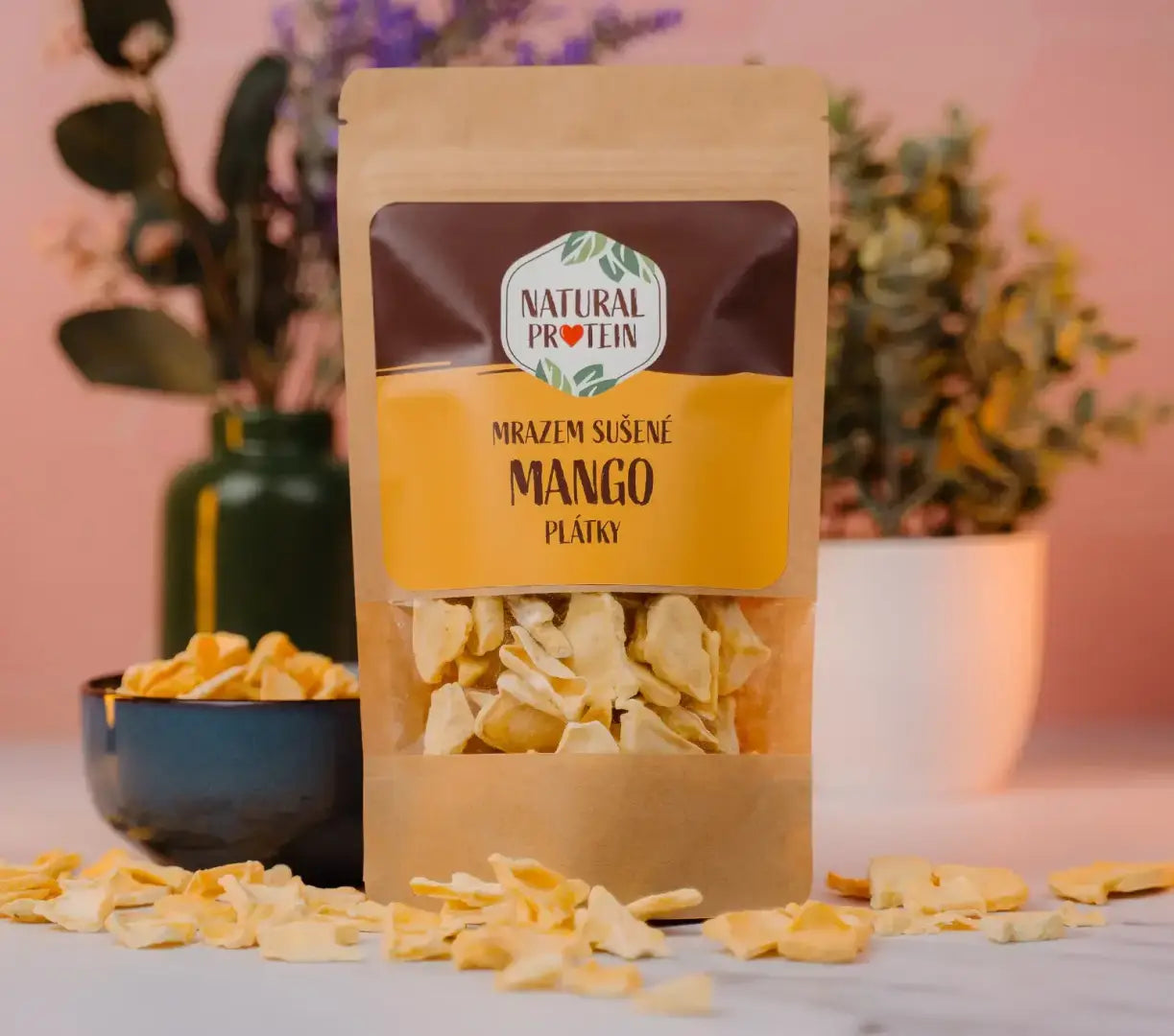 NaturalProtein Mrazem sušené mango - plátky 45 g