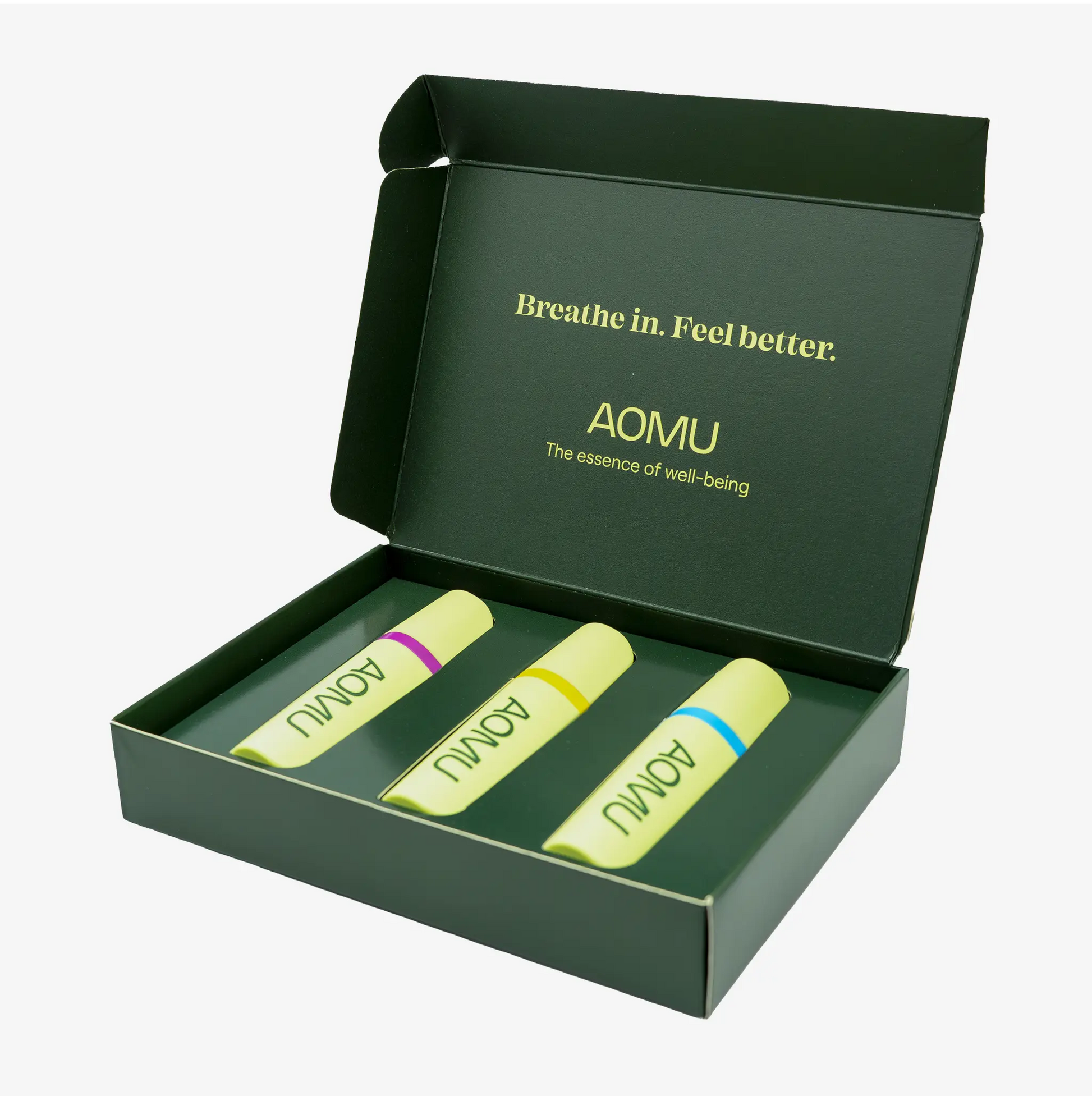 Aomu Startovací balíček inhalačních tyčinek - Happy, Energy a Sleep