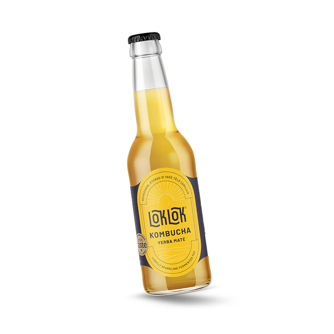 Loklok Kombucha yerba maté sklo 330 ml
