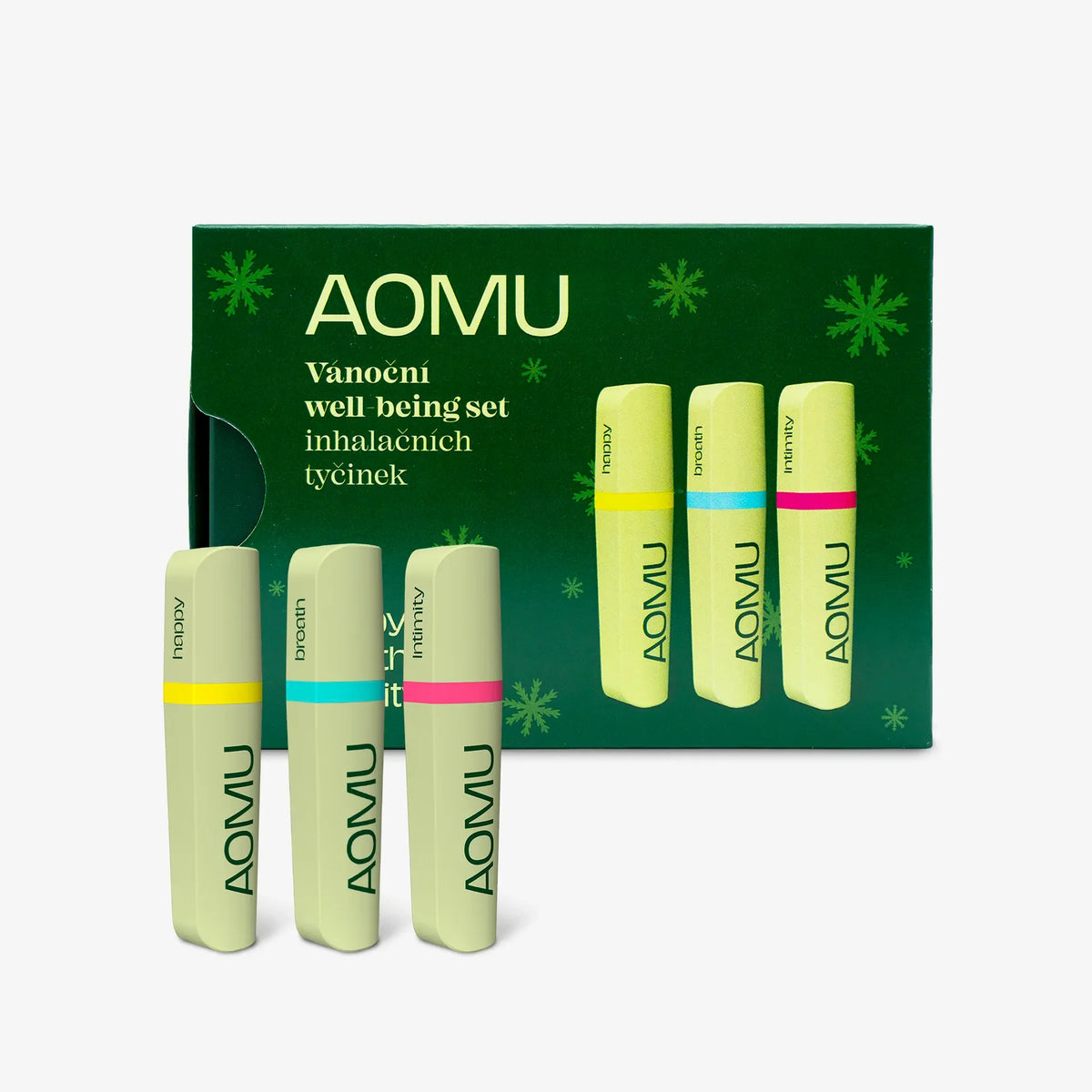 Aomu Dárkový balíček inhalačních tyčinek - Vánoční well-being