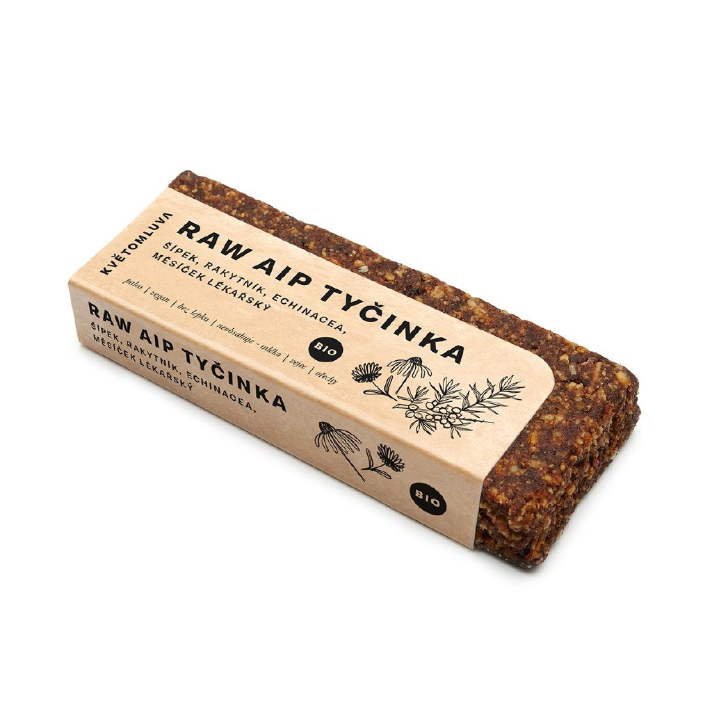 Květomluva bio raw AIP tyčinka - šípek, rakytník, echinacea, měsíček 55 g