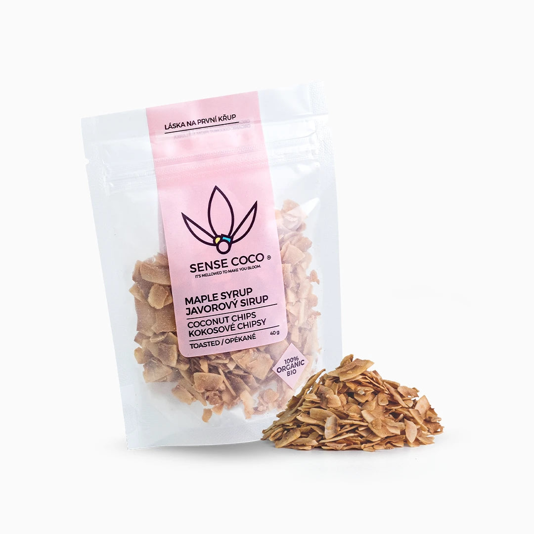 Sense Coco Bio kokosové chipsy javorové 40 g