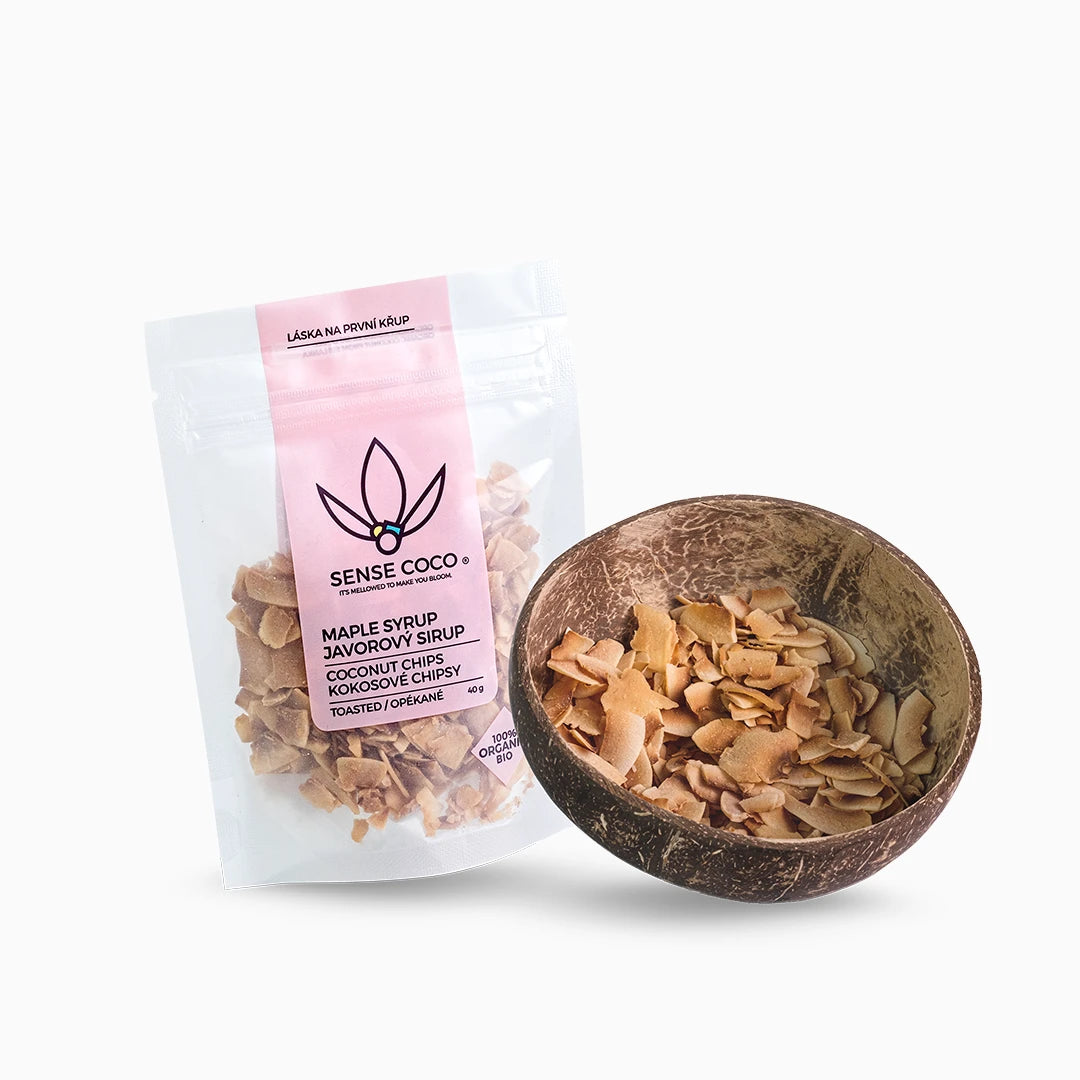Sense Coco Bio kokosové chipsy javorové 40 g