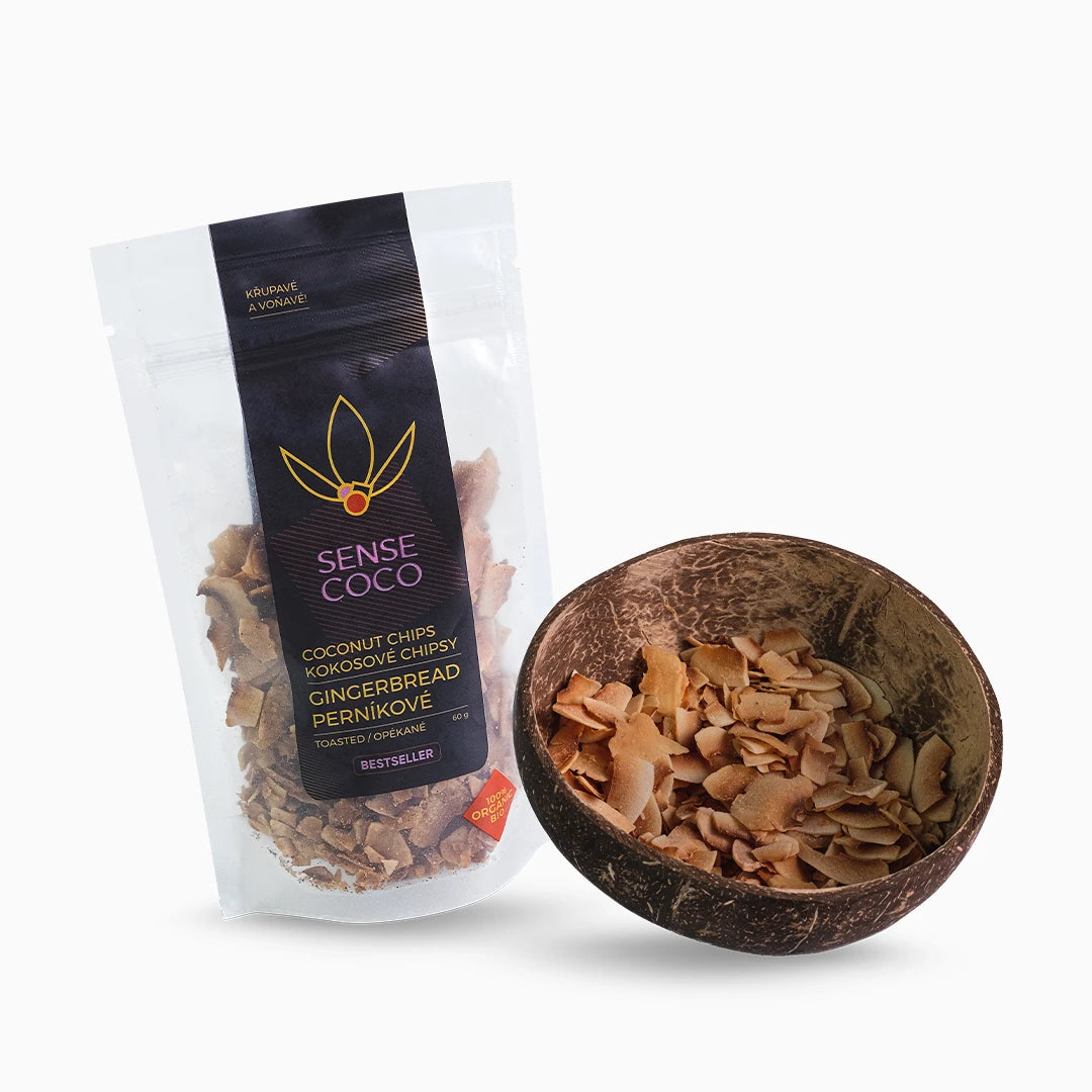 Sense Coco Bio kokosové chipsy perníkové 60 g