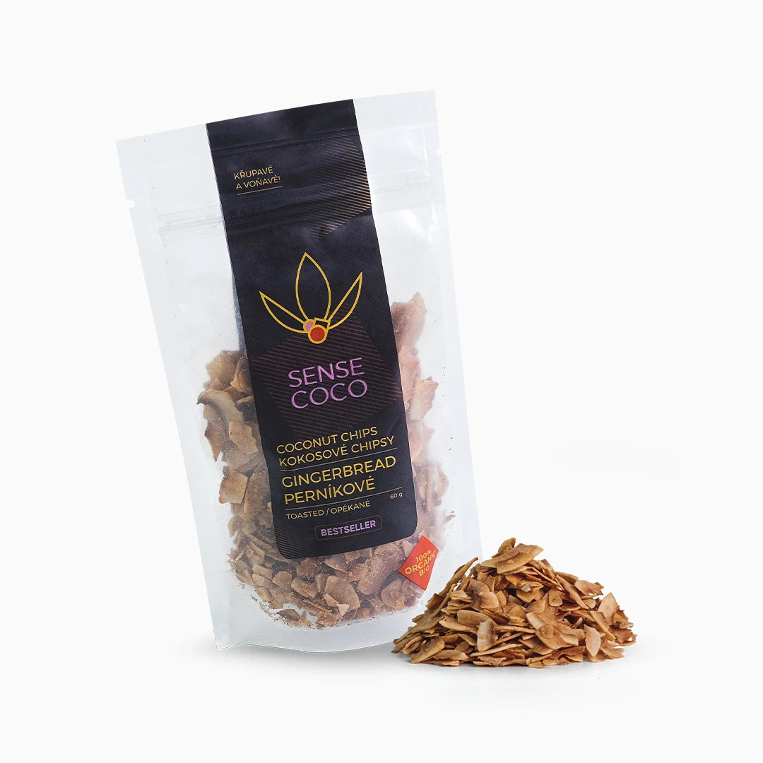Sense Coco Bio kokosové chipsy perníkové 60 g