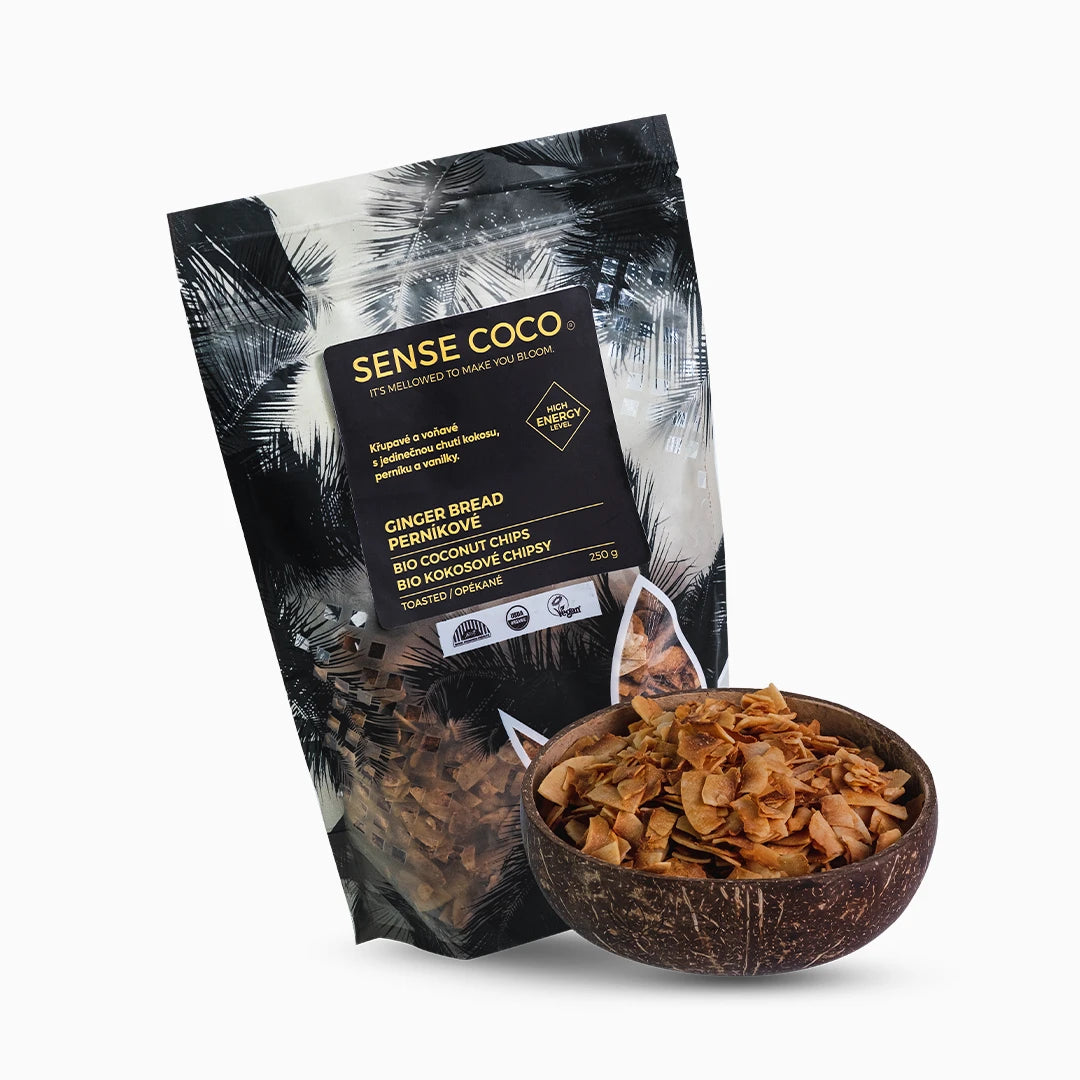 Sense Coco Bio kokosové chipsy perníkové XXL 250 g