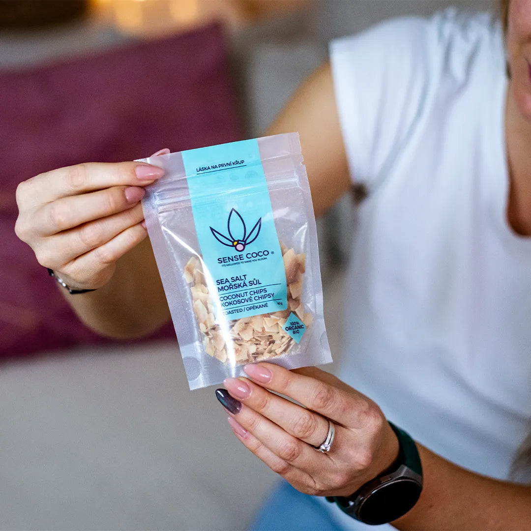 Sense Coco Bio kokosové chipsy slané 40 g