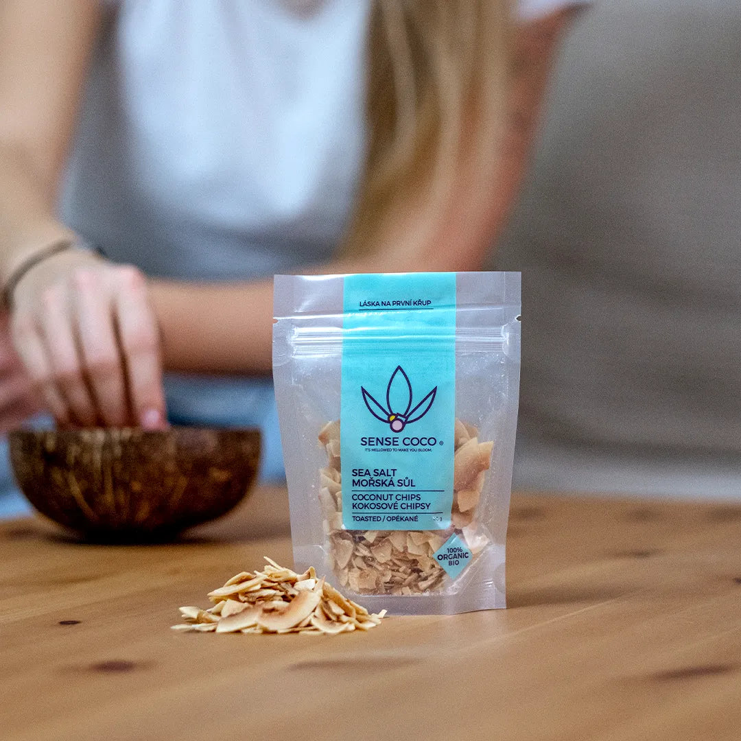 Sense Coco Bio kokosové chipsy slané 40 g