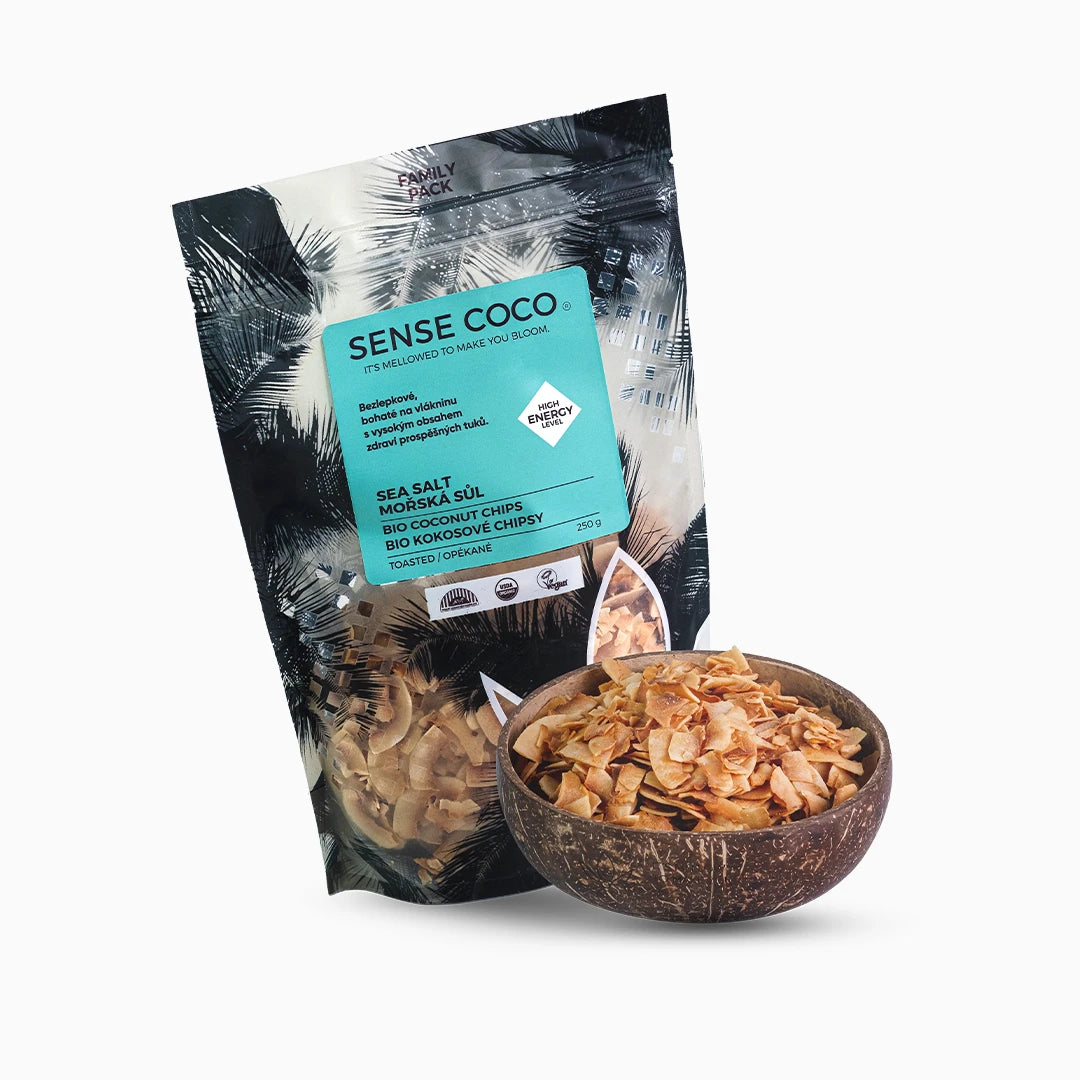 Sense Coco Bio kokosové chipsy slané XXL 250 g