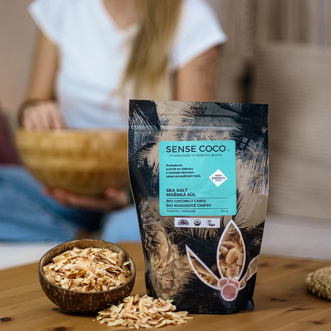 Sense Coco Bio kokosové chipsy slané XXL 250 g