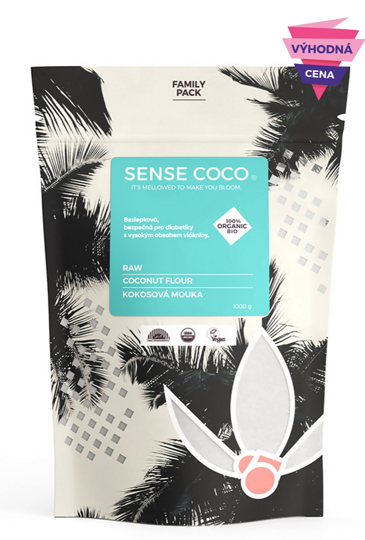Sense Coco Raw bio kokosová mouka XXL 1 kg