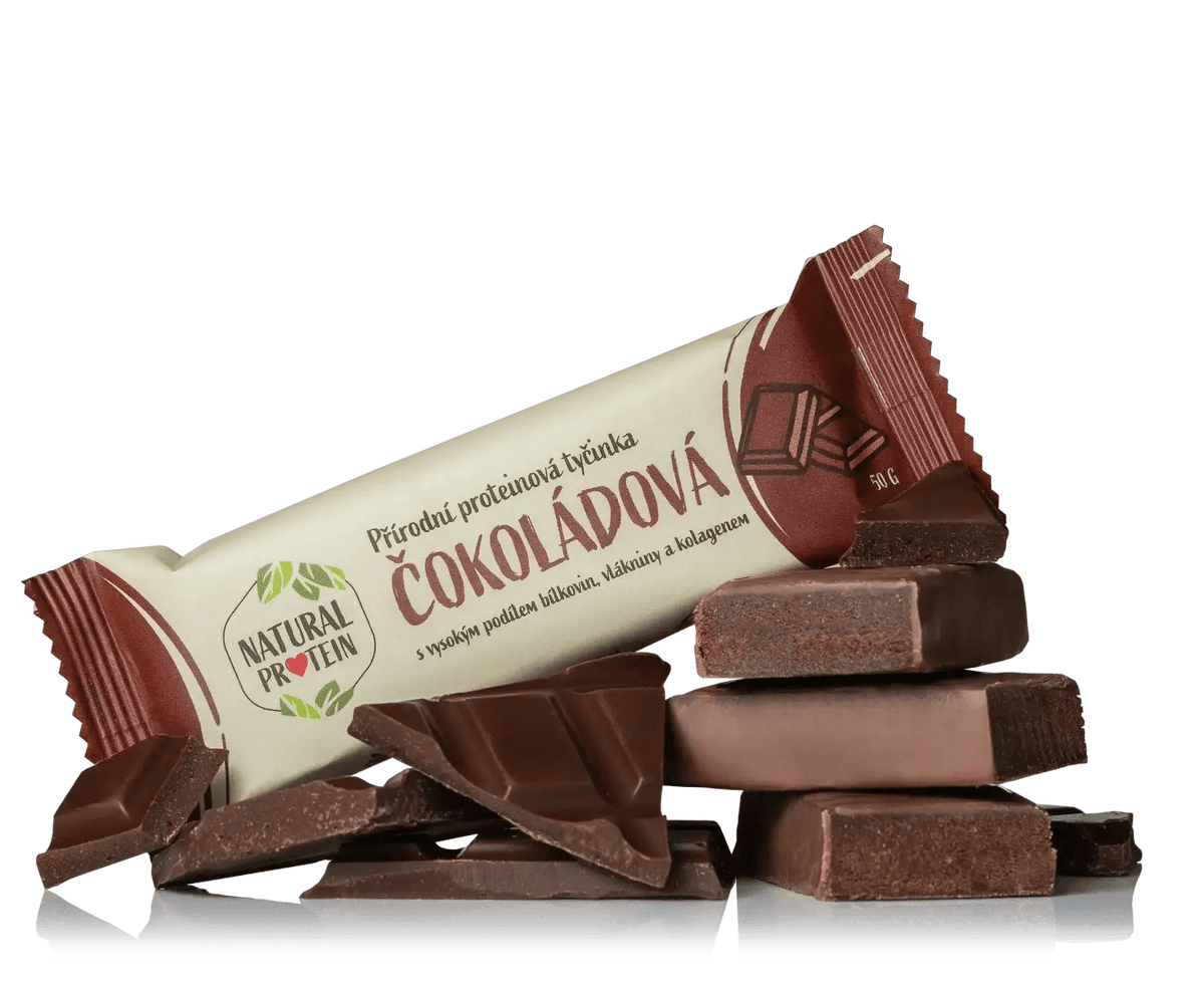 NaturalProtein Proteinová tyčinka s kolagenem - Čokoládová (50 g)