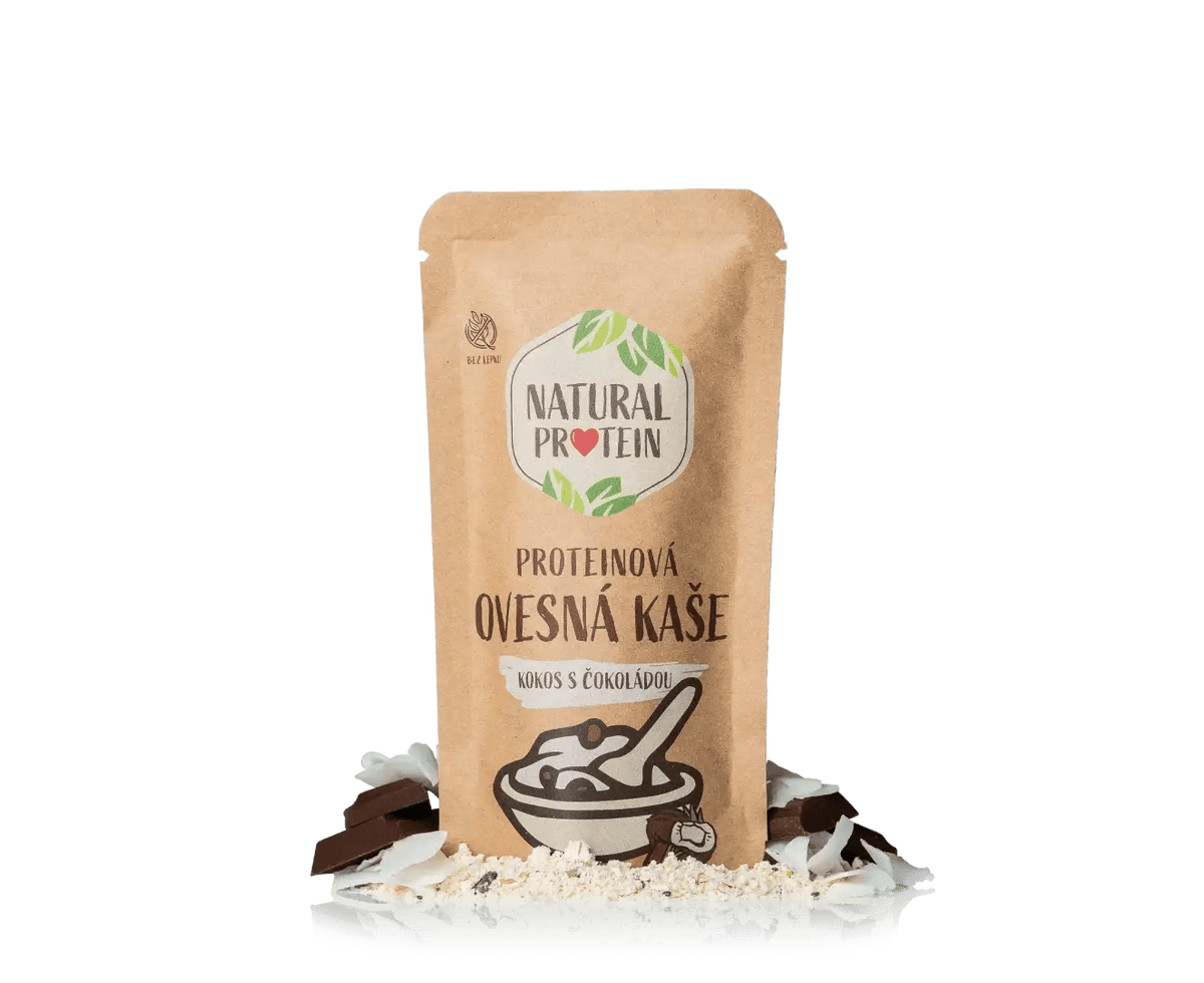 NaturalProtein Proteinová ovesná kaše - Kokos s čokoládou (60 g)