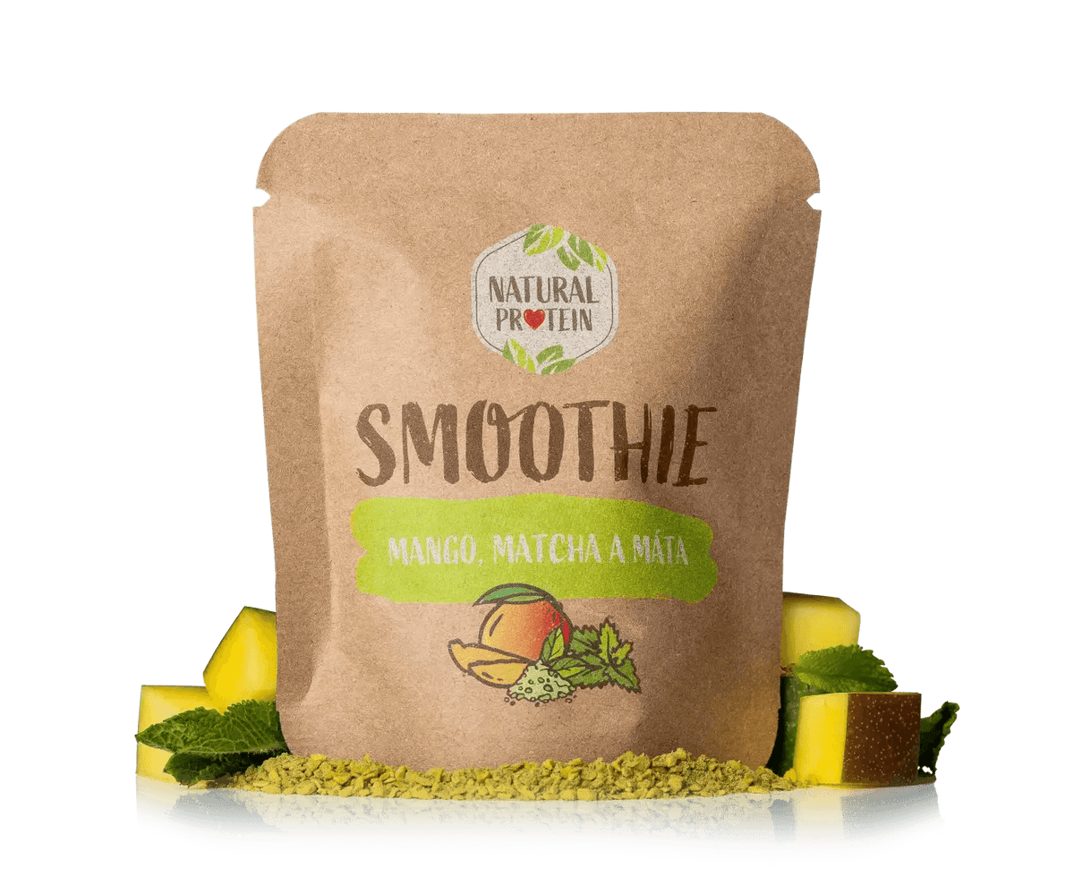 NaturalProtein Smoothie - Mango + matcha + máta (20 g)