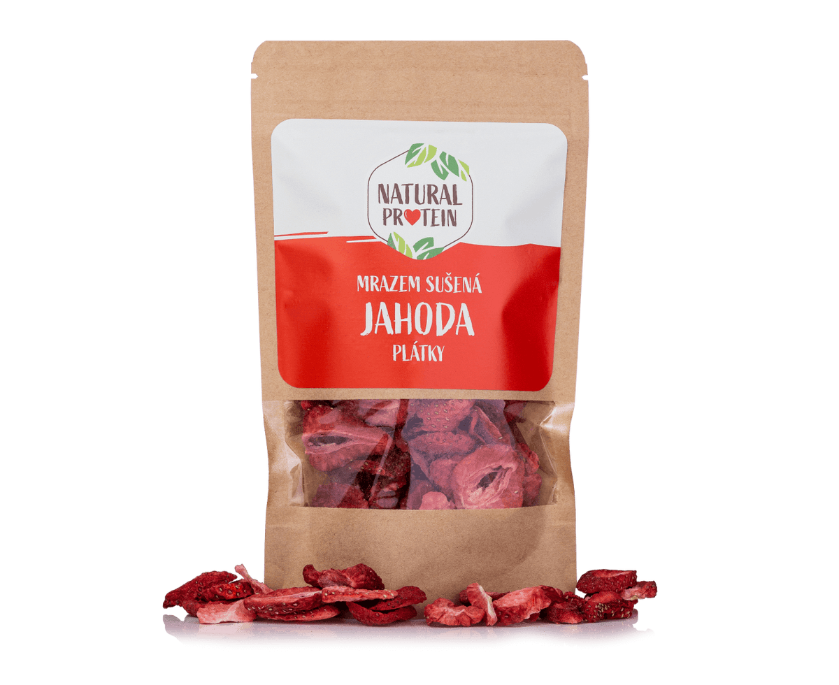 NaturalProtein Mrazem sušené jahody - Plátky (25 g)