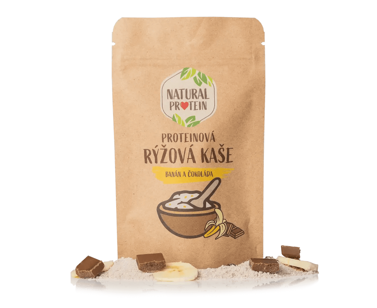 NaturalProtein Proteinová rýžová kaše - Banán a čokoláda (60 g)