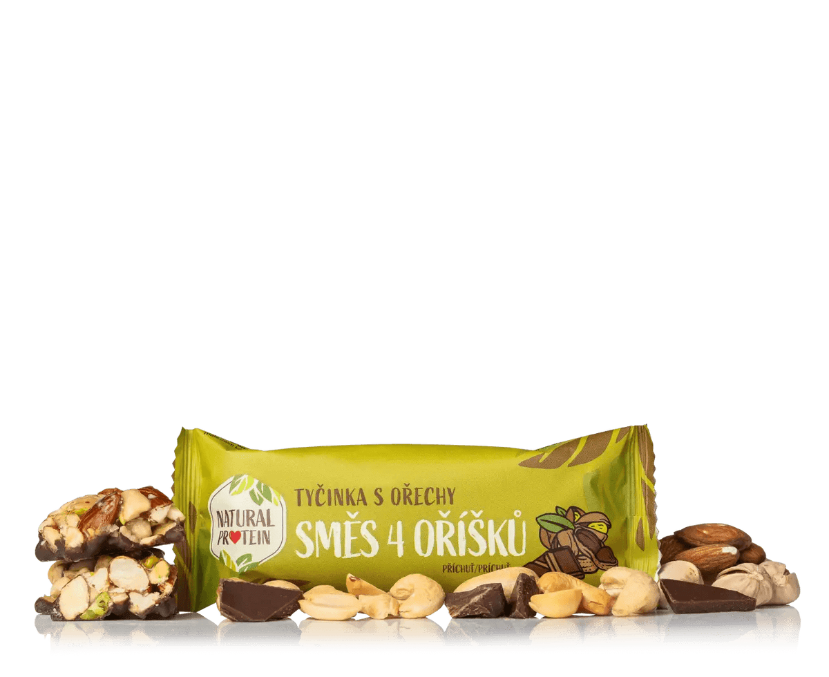 NaturalProtein Ořechová tyčinka - 4 ořechy (40 g)