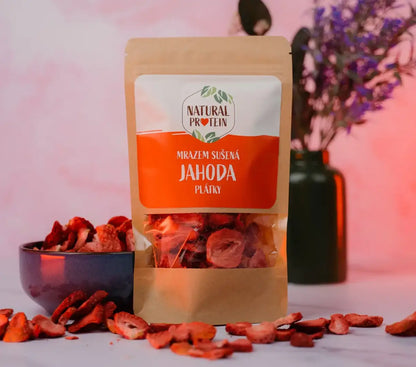 NaturalProtein Mrazem sušené jahody - plátky 25 g