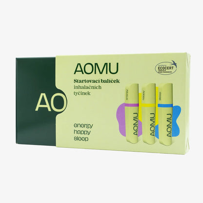 Aomu Startovací balíček inhalačních tyčinek - Happy, Energy a Sleep