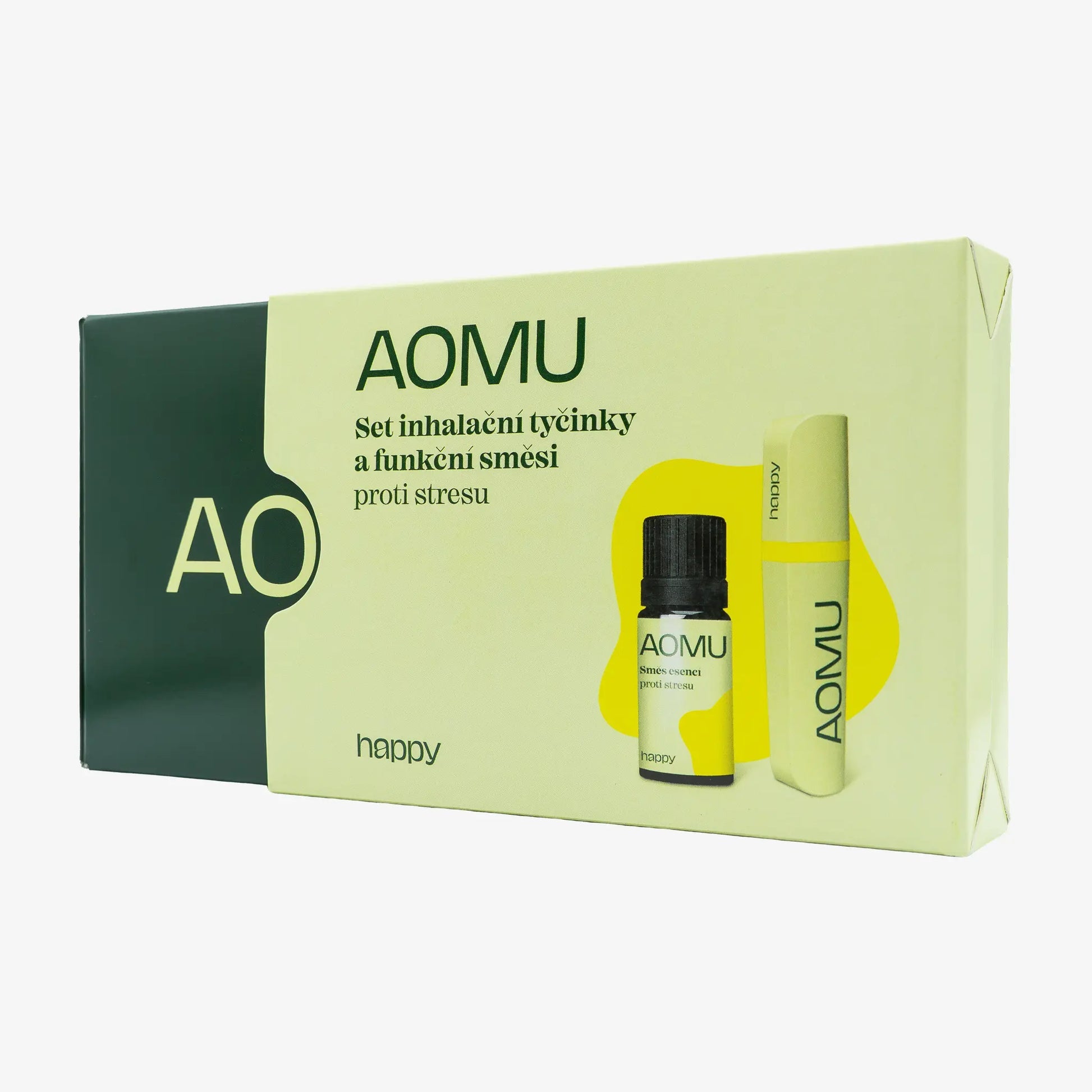 Aomu Happy – zvýhodněný set inhalační tyčinky & směsi olejů proti stresu