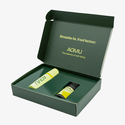 Aomu Happy – zvýhodněný set inhalační tyčinky & směsi olejů proti stresu