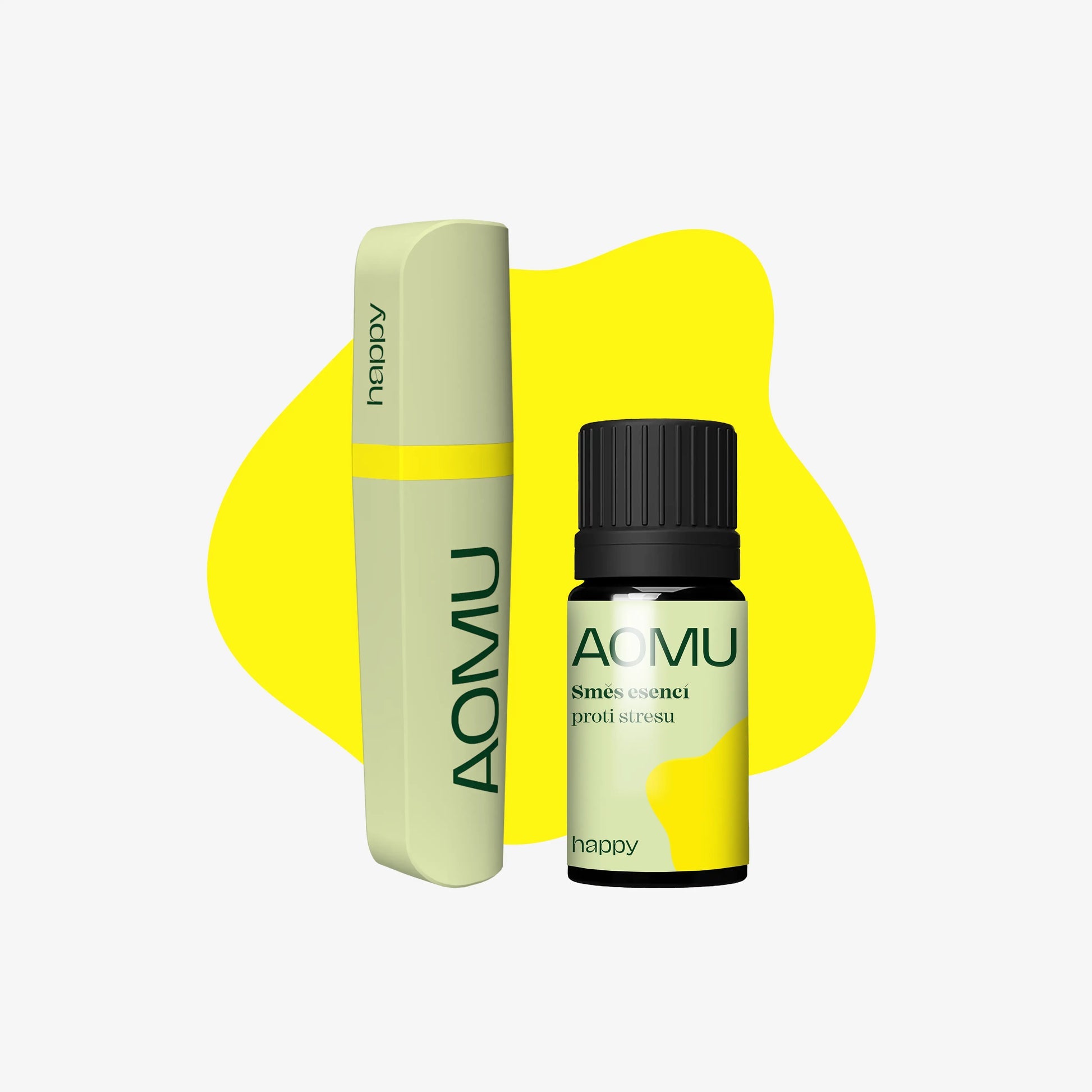 Aomu Happy – zvýhodněný set inhalační tyčinky & směsi olejů proti stresu