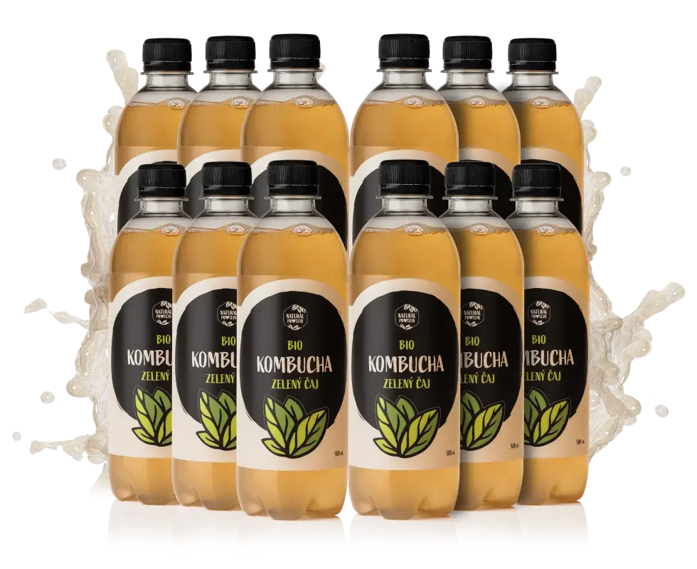 NaturalProtein Kombucha bio zelený čaj (500ml)