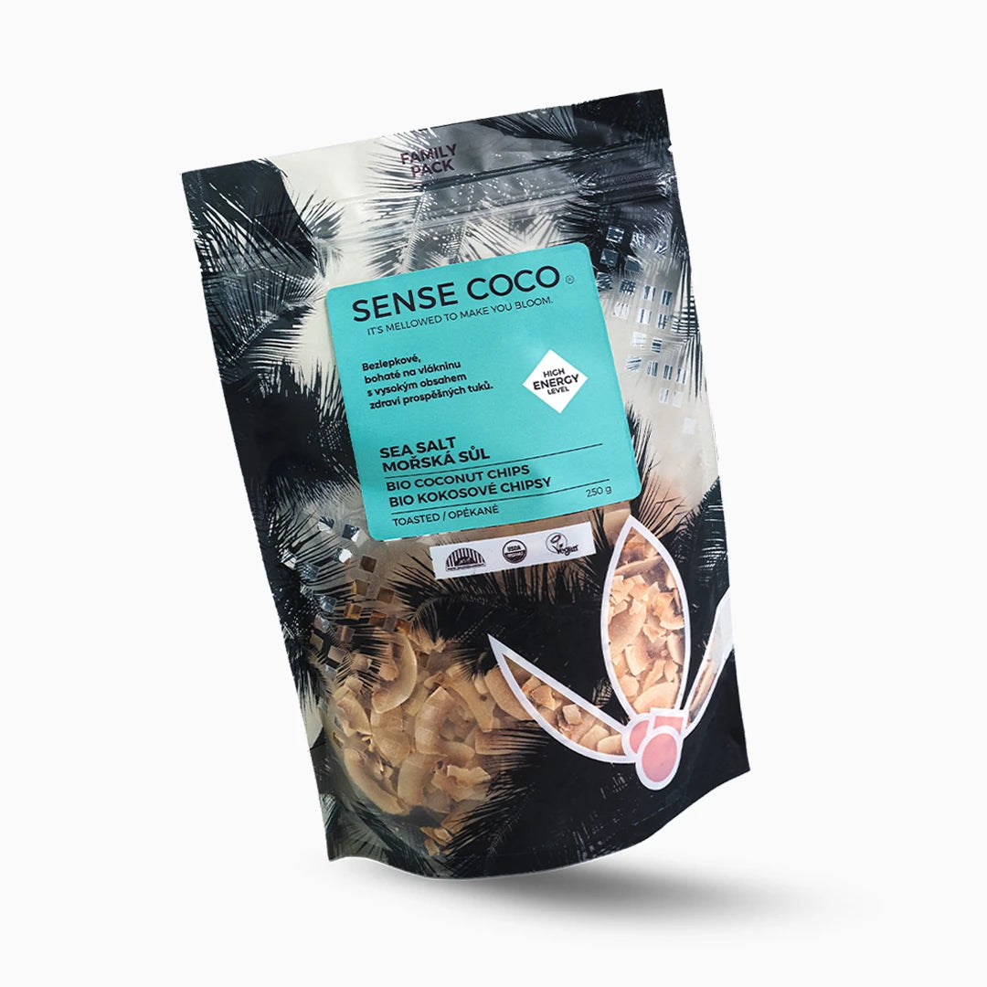 Sense Coco Bio kokosové chipsy slané XXL 250 g