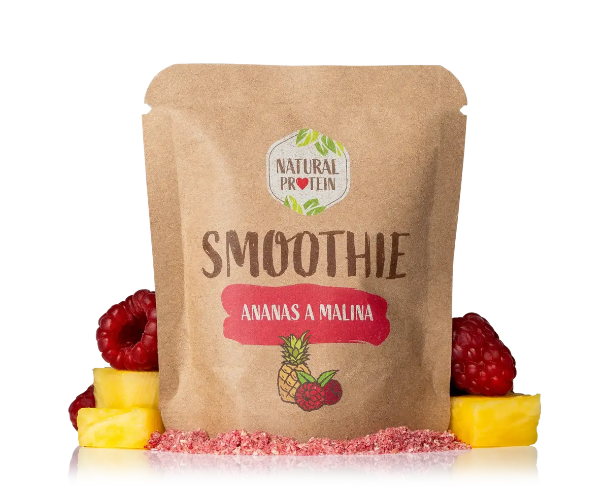 NaturalProtein Smoothie - Ananas + malina (20 g)