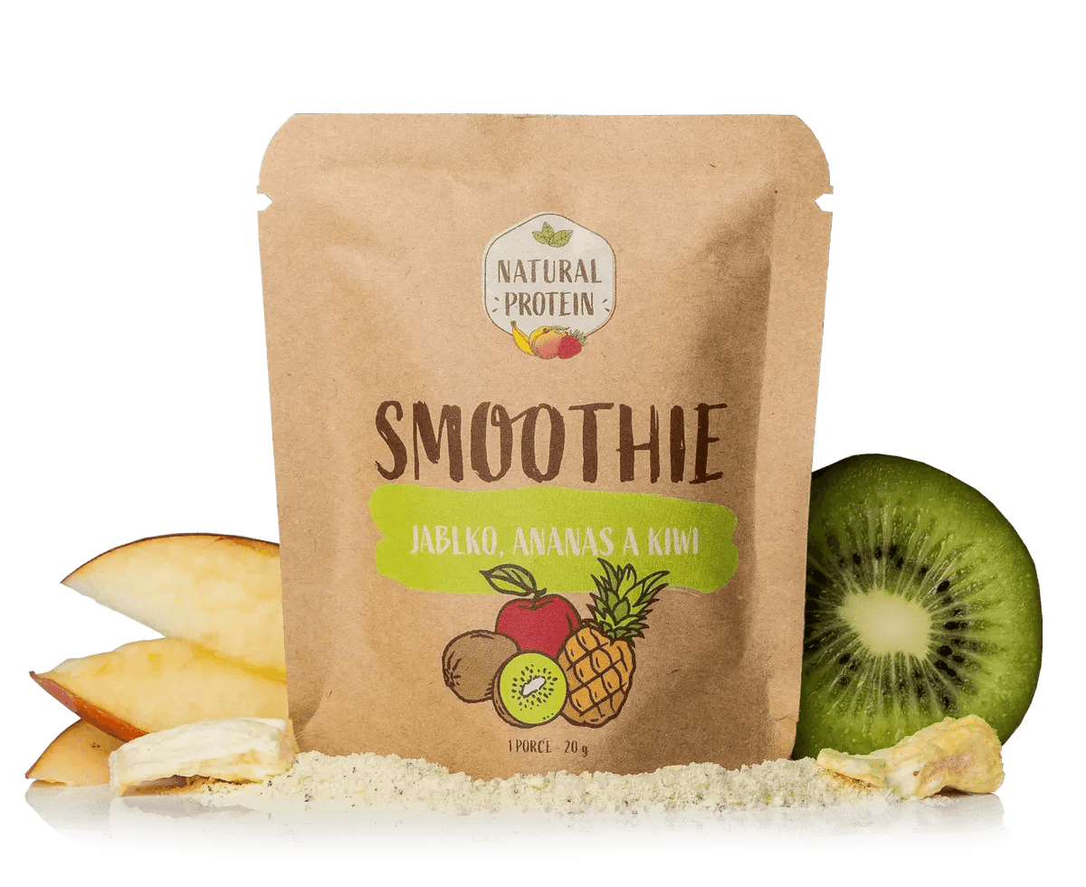 NaturalProtein Smoothie - Ananas, kiwi, jablko (20 g)