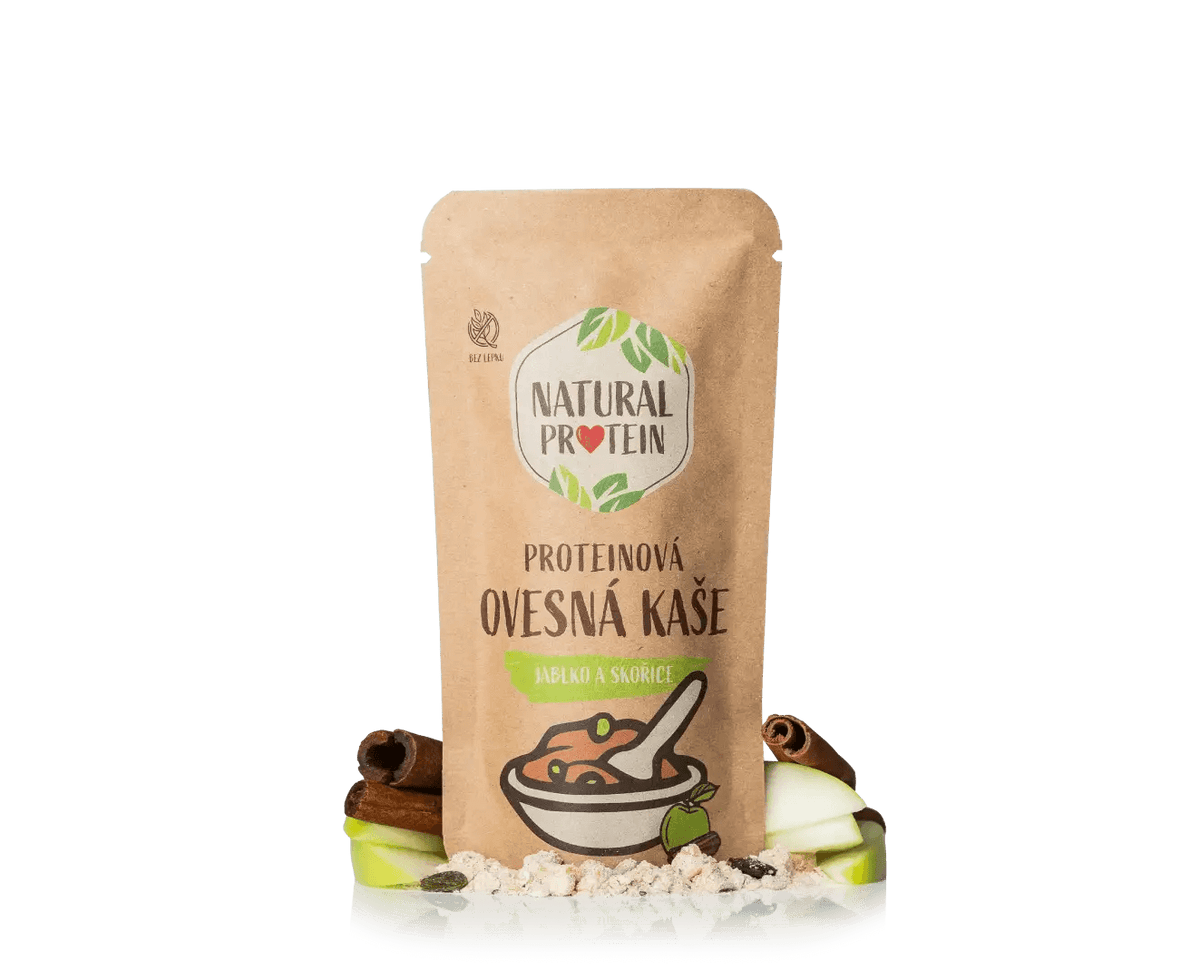 NaturalProtein Proteinová ovesná kaše - Jablko a skořice (60 g)