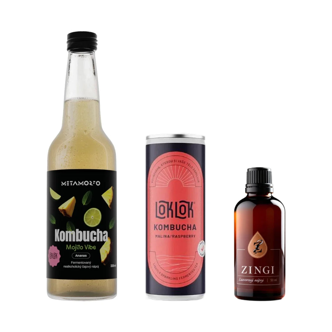 Balíček Osvěžení & Imunita – přírodní nápoje pro tělo i mysl