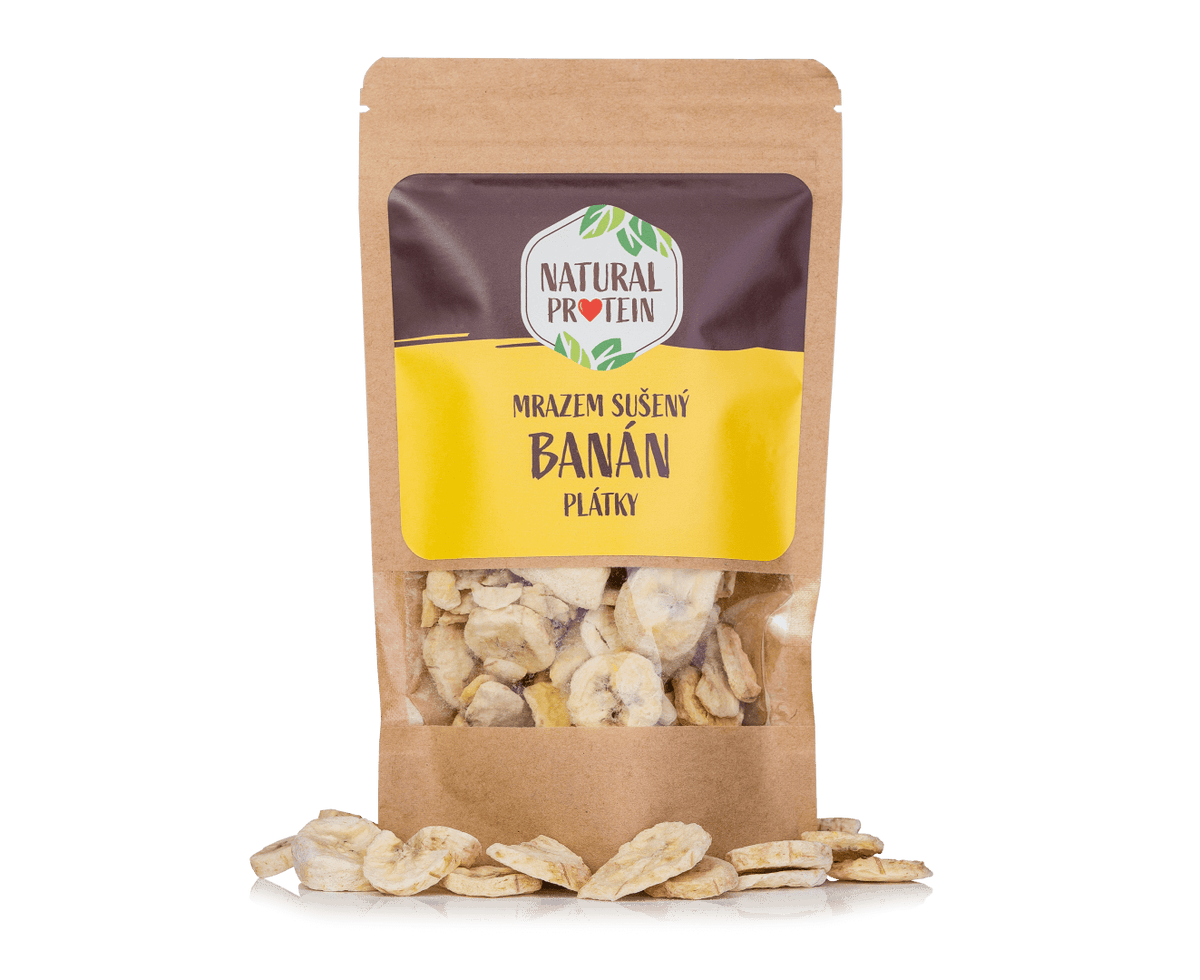 NaturalProtein Mrazem sušené banány - Plátky (50 g)