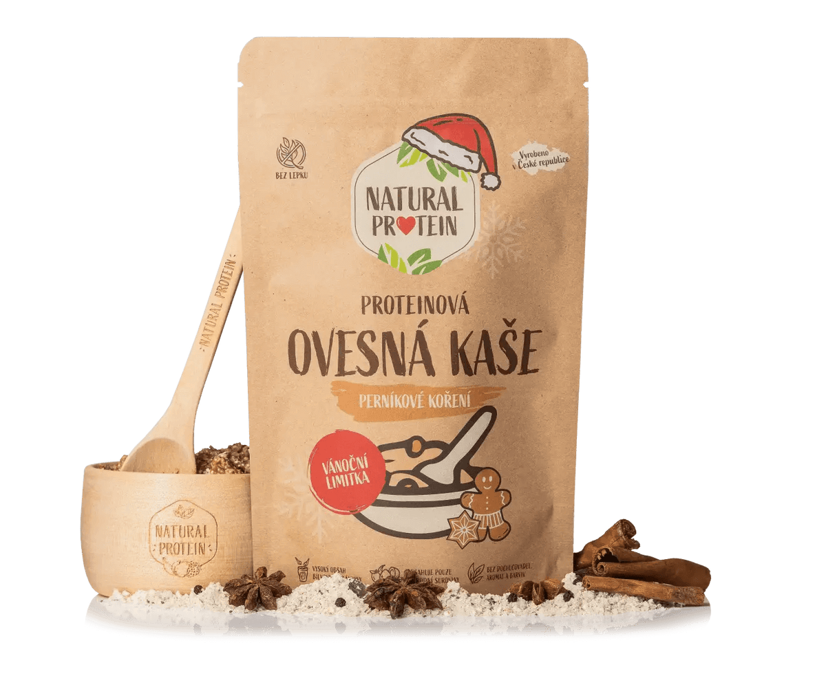 NaturalProtein Proteinová ovesná kaše - Perníkové koření (360 g)