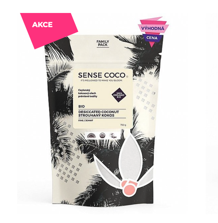 Sense Coco Bio strouhaný kokos 750 g
